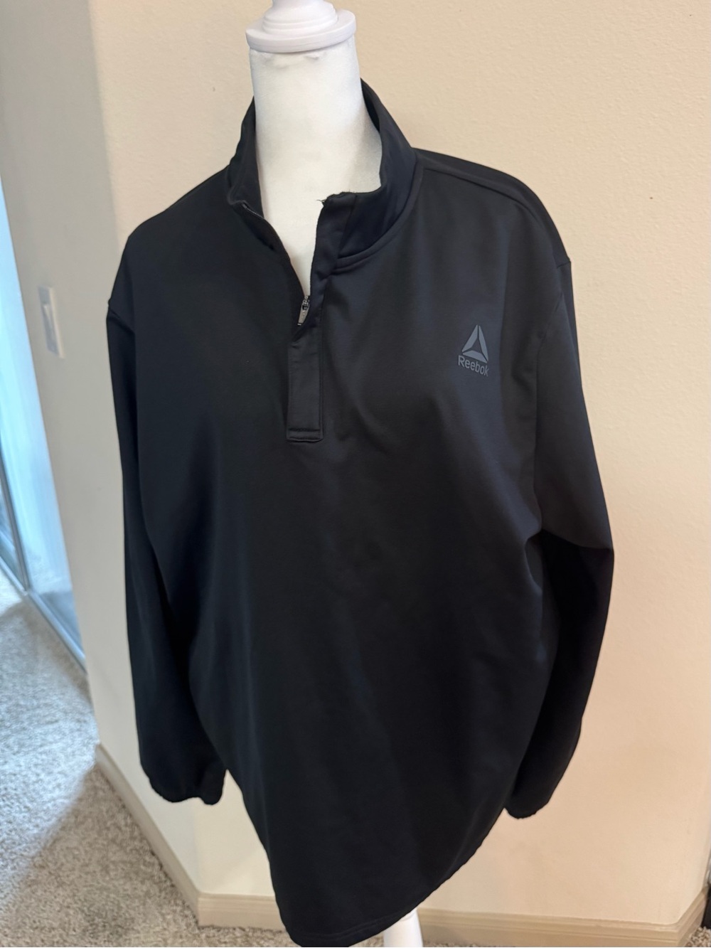 Reebok Men's Black Half-Zip Performance Pullover